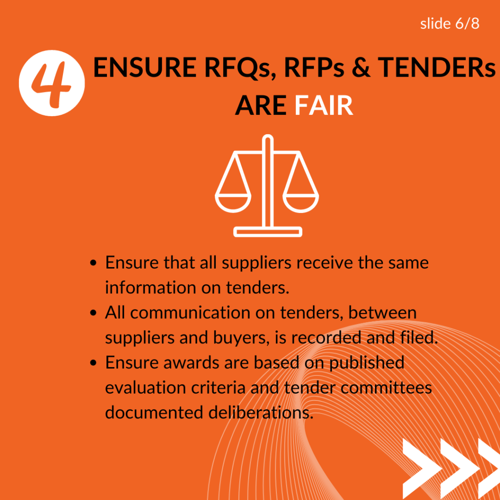 Fairness of RFQs, RFPs and Tenders