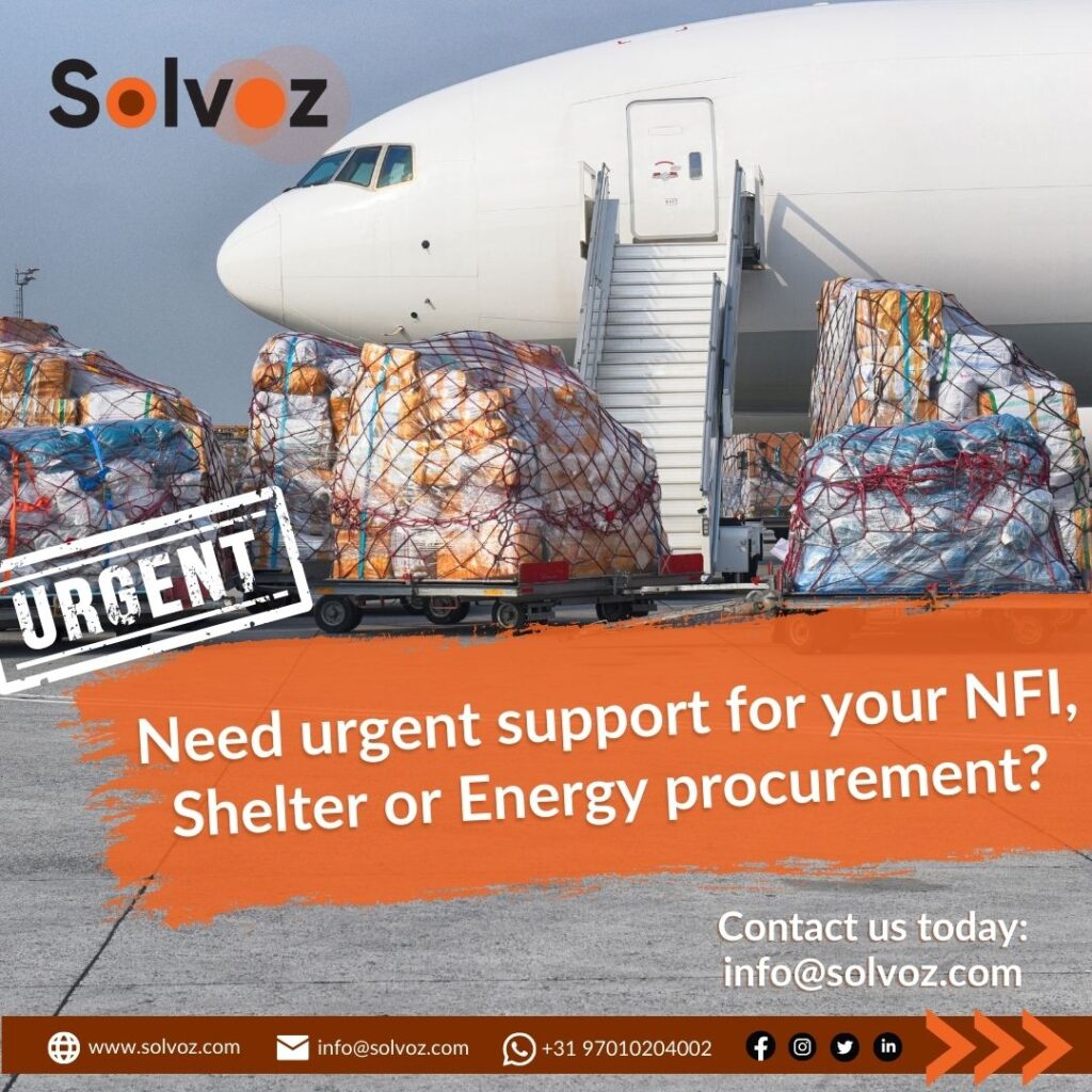 Need urgent support for your NFI, Shelter or Energy procurement?