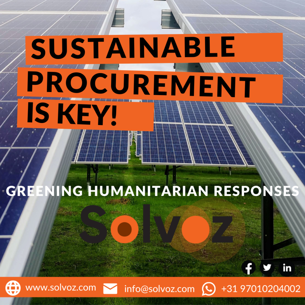 Sustainable procurement is key!