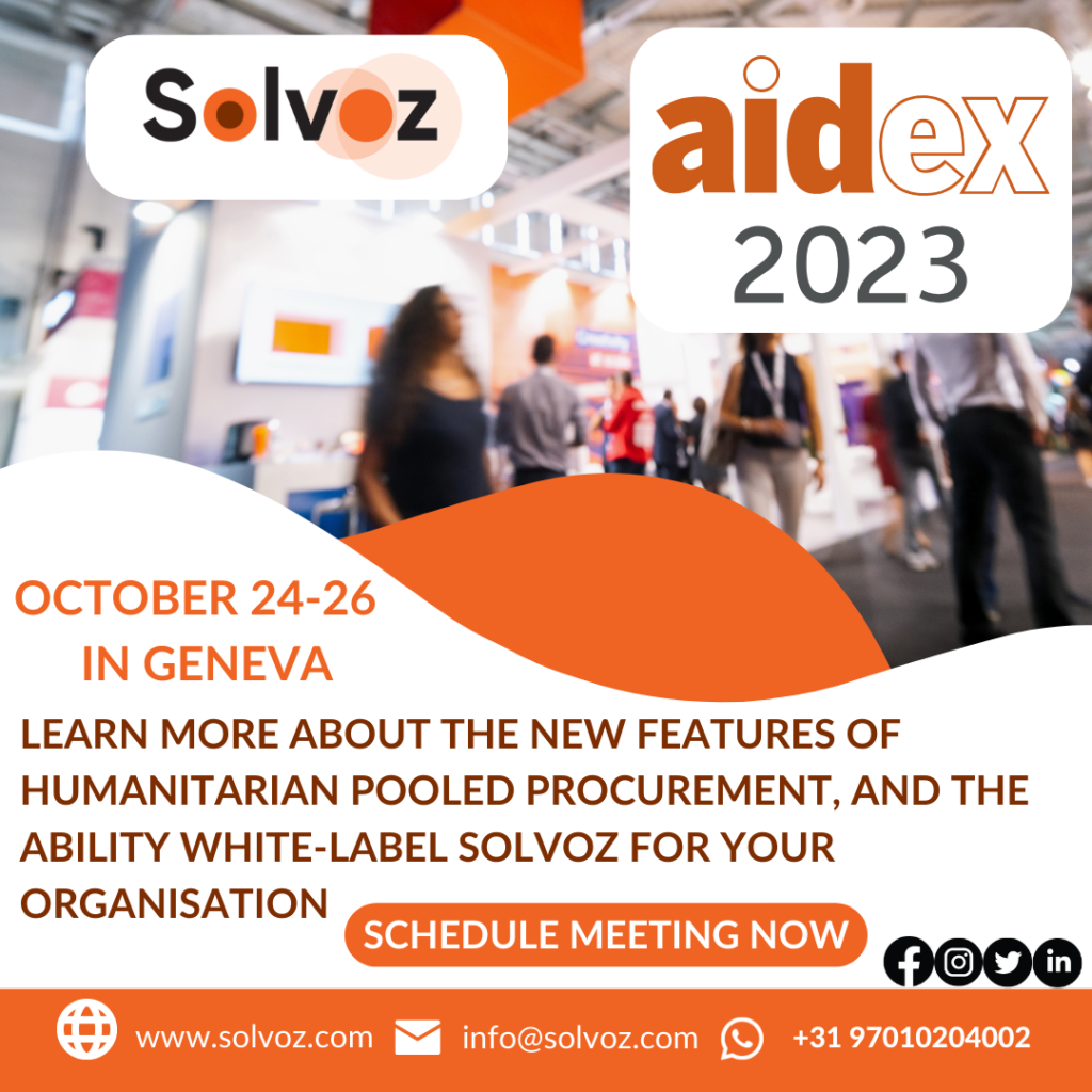 Schedule a meeting with Solvoz during AidEx 2023 in Geneva