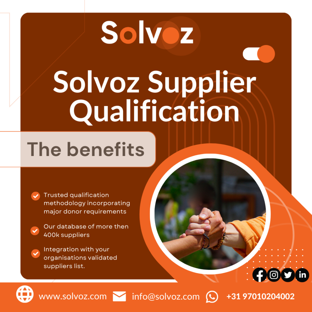 Supplier qualification with Solvoz