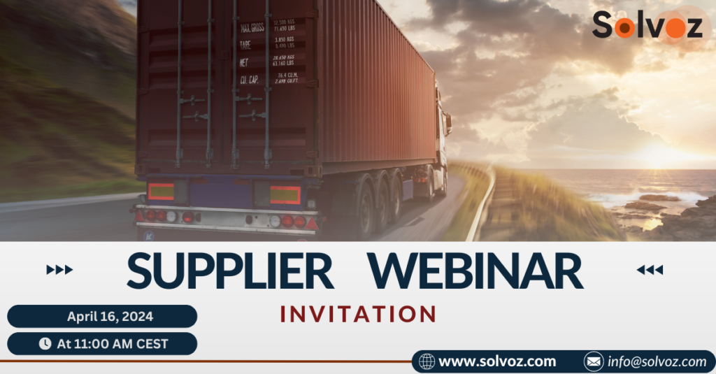 Supplier webinar – next week