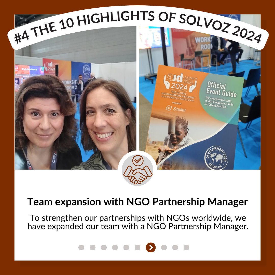 4 Highlights Solvoz 2024 - Team expansion with NGO Partnership Manager