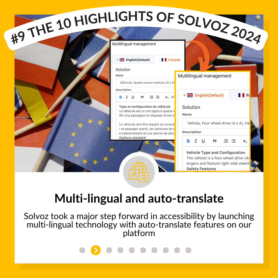 9 Highlights Solvoz 2024 - Multi-lingual and auto-translate