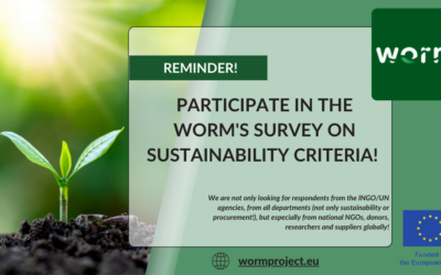 Reminder – Survey sustainable procurement WORM