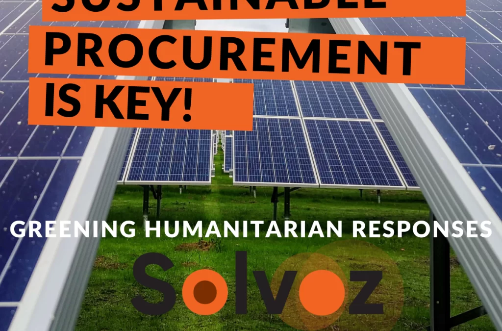 Sustainable procurement is key!