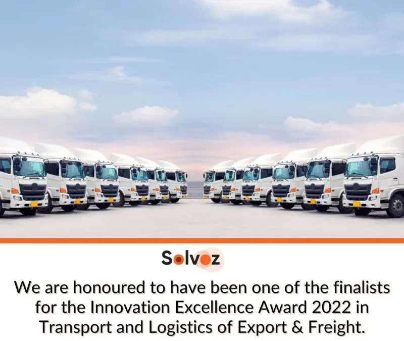 Announcement Solvoz being a finalist in the forthcoming Innovation Excellence award 2022